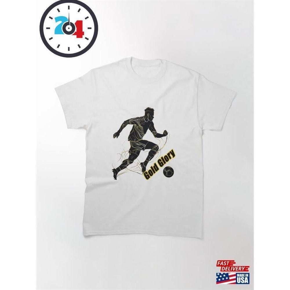 Golden Glory Football Graphic Unisex Sports Classic T-Shirt